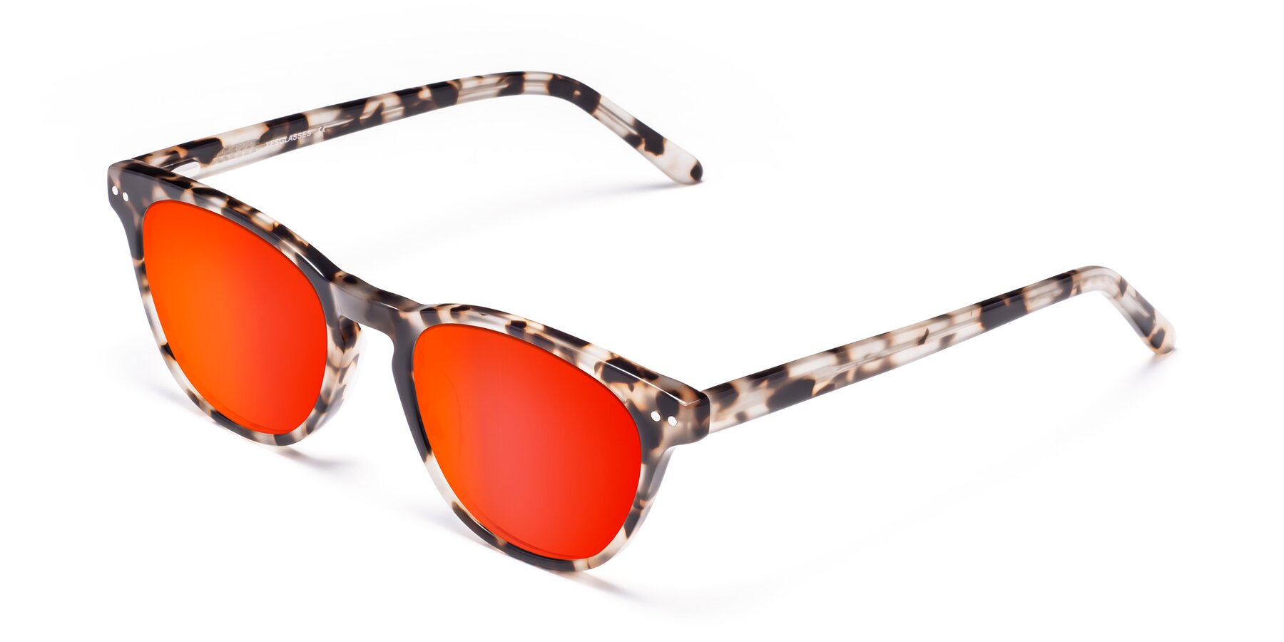 Angle of Blaze in Tortoise with Red Gold Mirrored Lenses