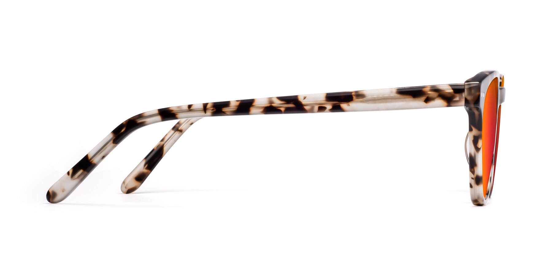 Side of Blaze in Tortoise with Red Gold Mirrored Lenses