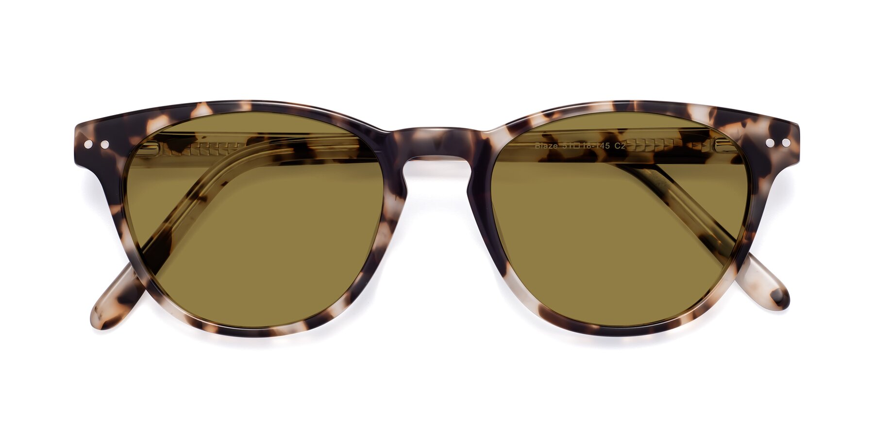 Folded Front of Blaze in Tortoise with Brown Polarized Lenses