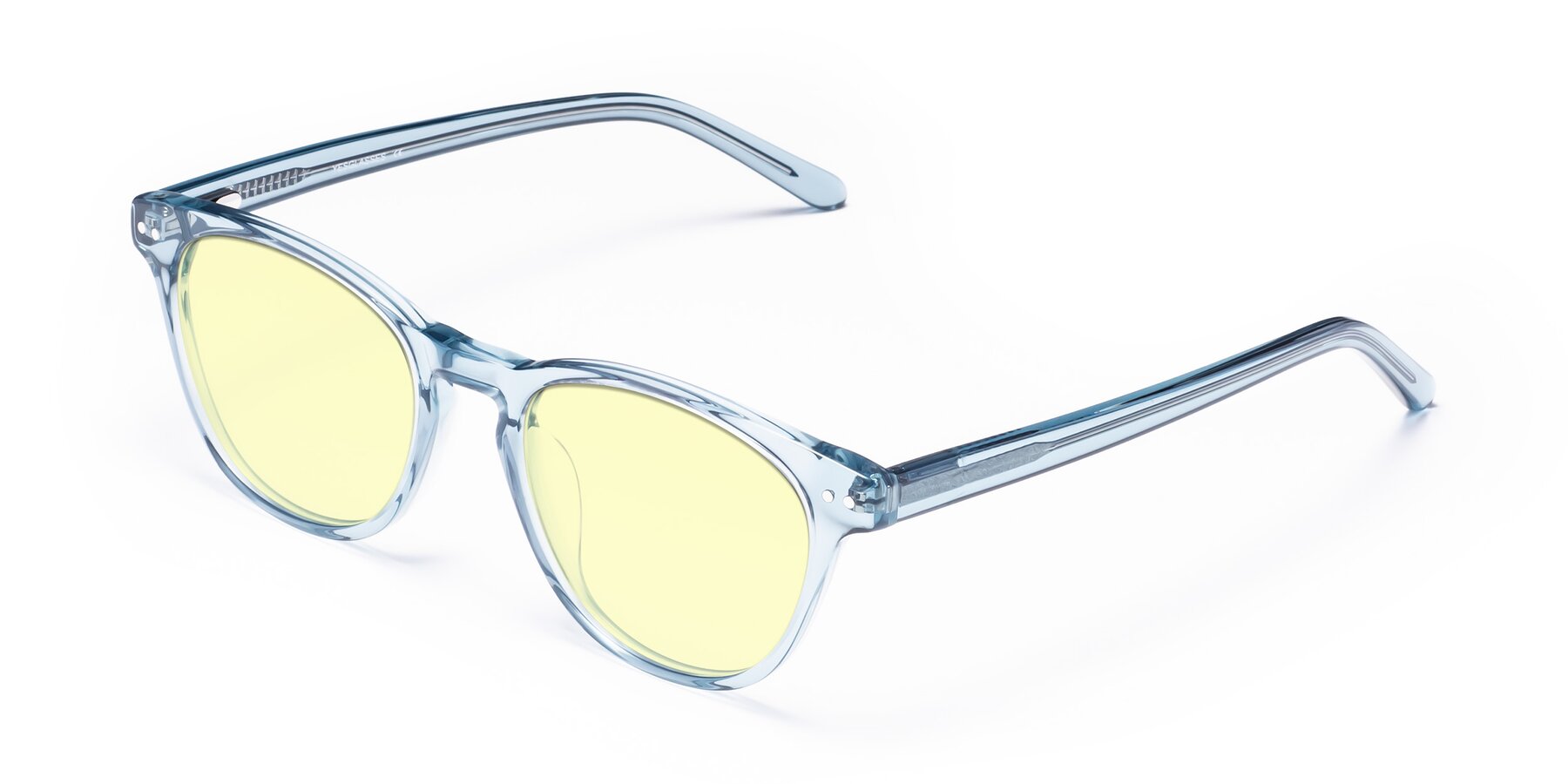 Angle of Blaze in Light Blue with Light Yellow Tinted Lenses