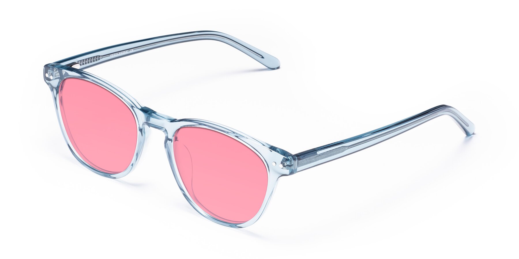 Angle of Blaze in Light Blue with Pink Tinted Lenses