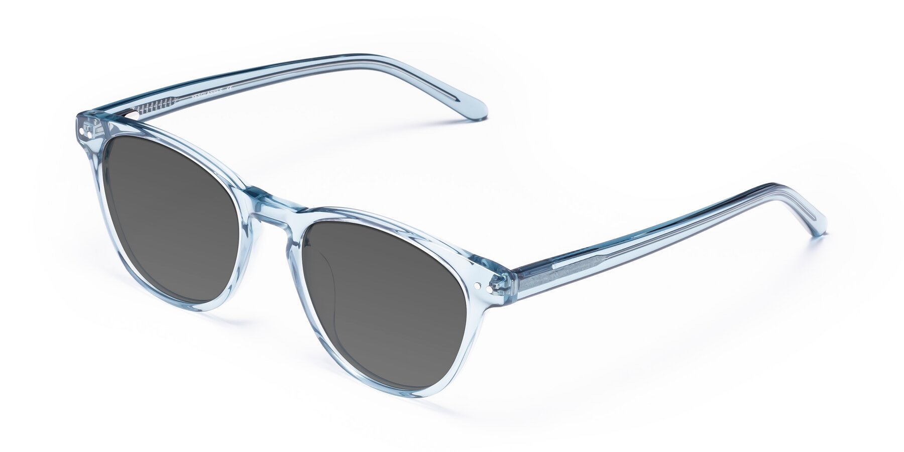 Angle of Blaze in Light Blue with Medium Gray Tinted Lenses