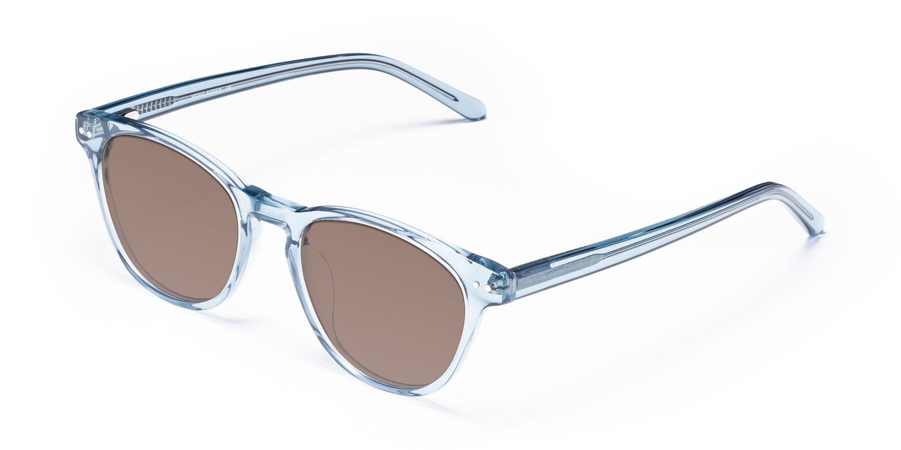 Angle of Blaze in Light Blue with Medium Brown Tinted Lenses