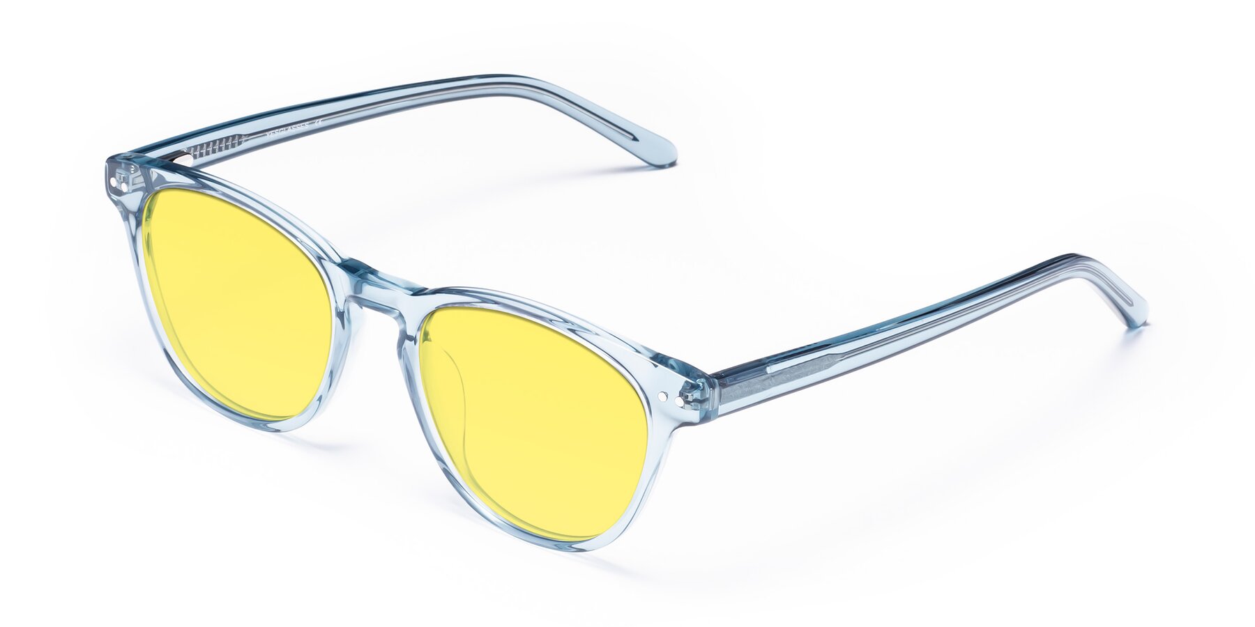 Angle of Blaze in Light Blue with Medium Yellow Tinted Lenses