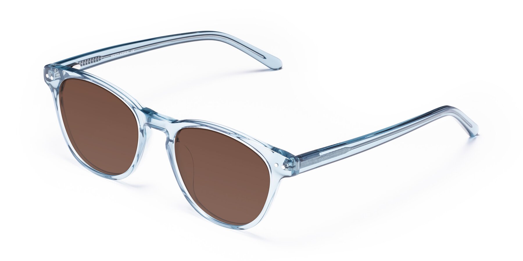 Angle of Blaze in Light Blue with Brown Tinted Lenses