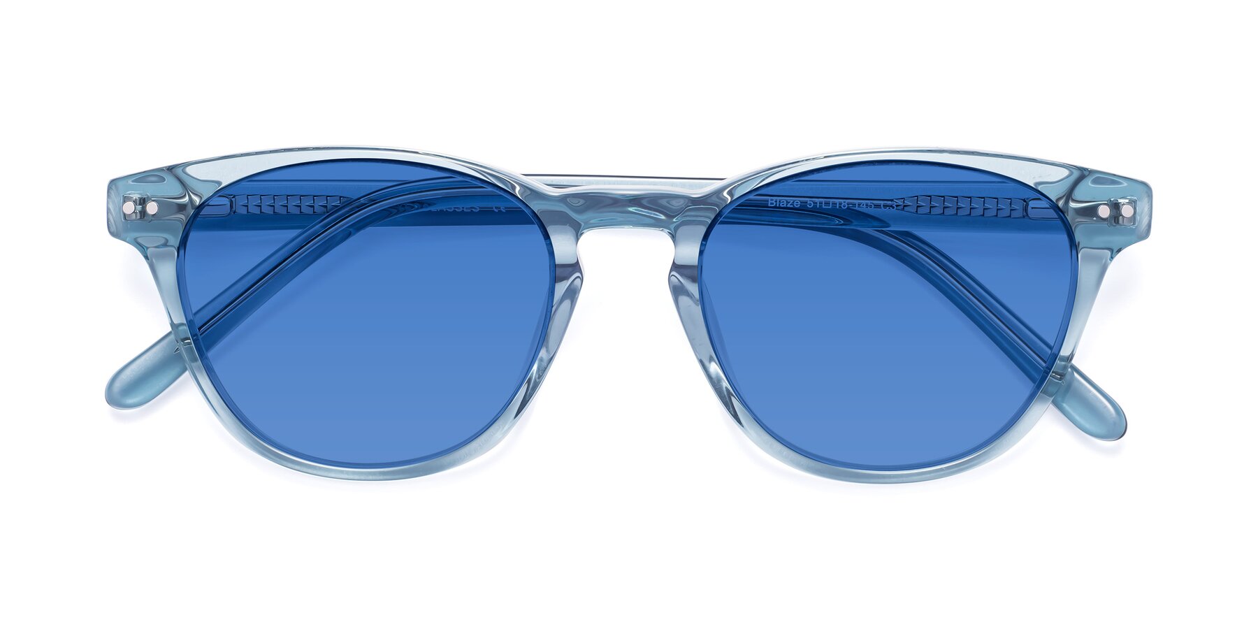 Folded Front of Blaze in Light Blue with Blue Tinted Lenses