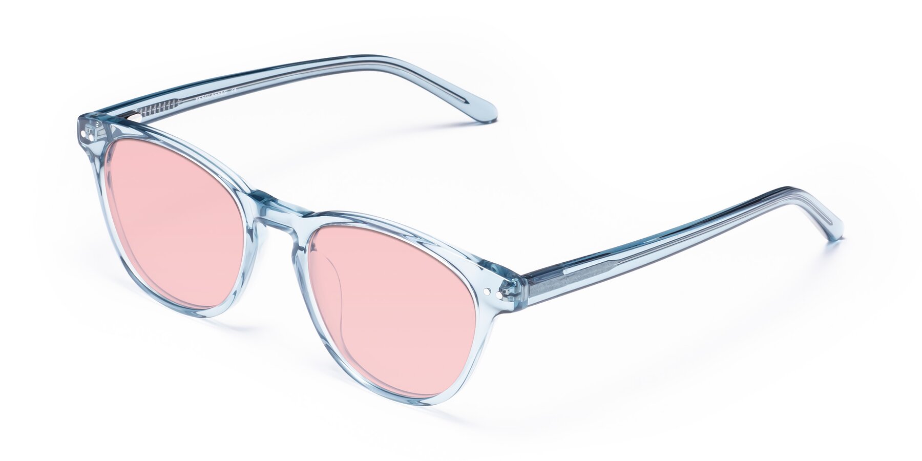 Angle of Blaze in Light Blue with Light Garnet Tinted Lenses