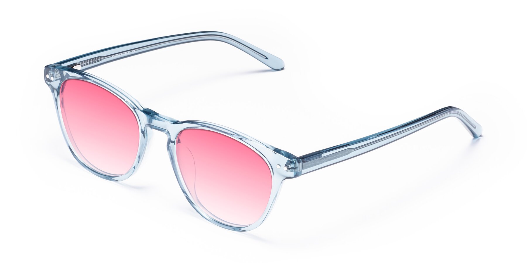 Angle of Blaze in Light Blue with Pink Gradient Lenses