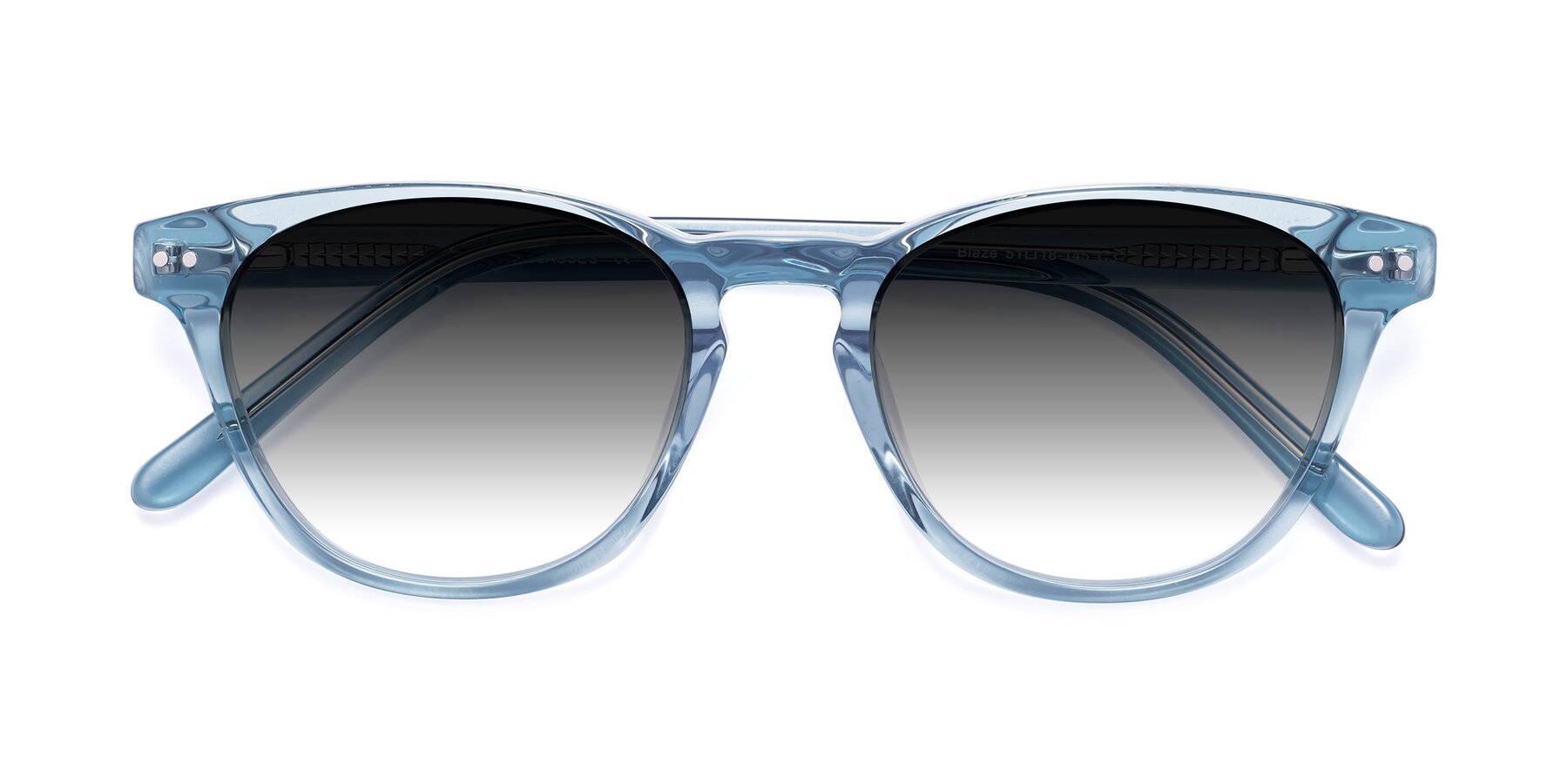 Folded Front of Blaze in Light Blue with Gray Gradient Lenses