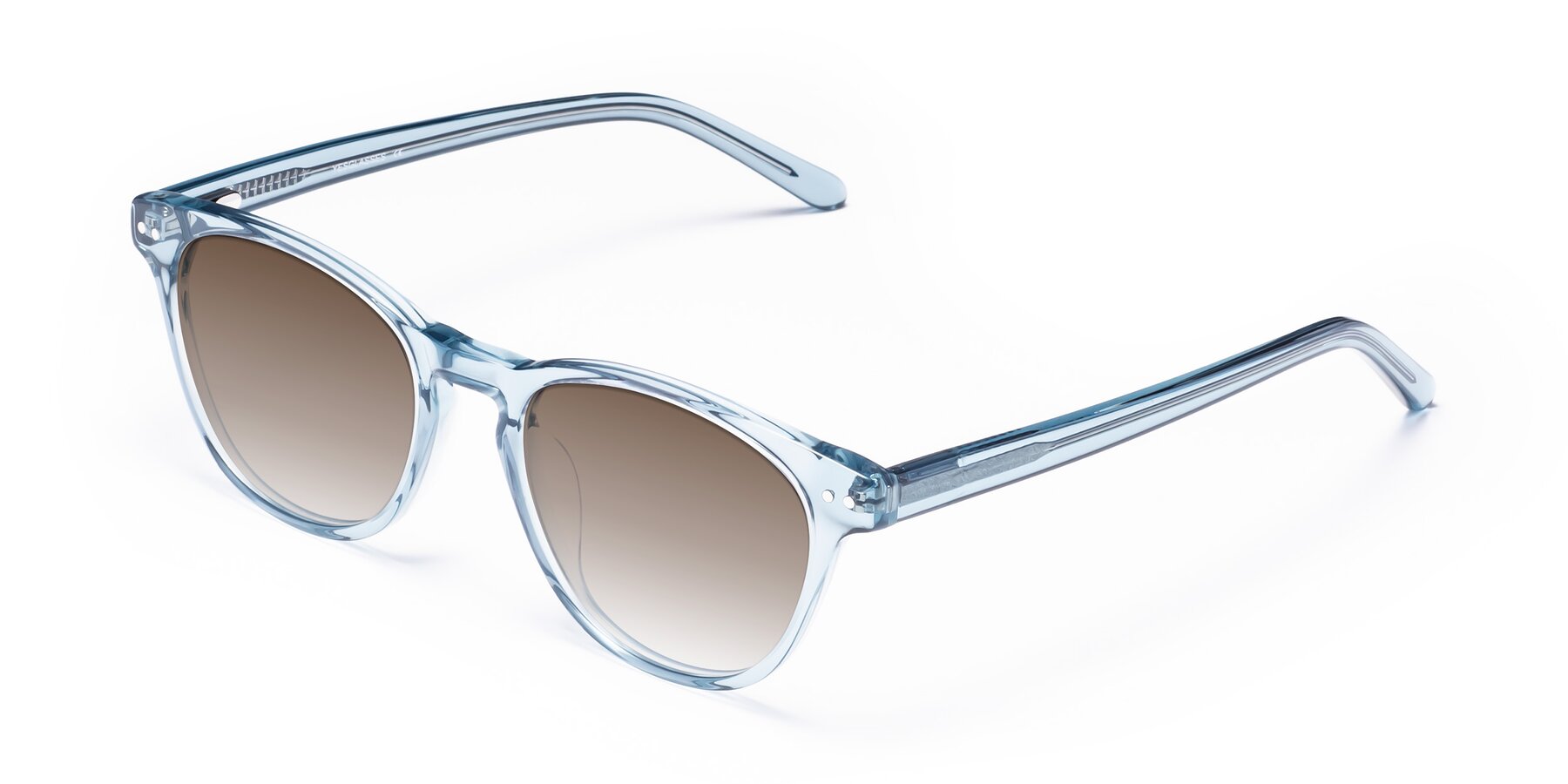 Angle of Blaze in Light Blue with Brown Gradient Lenses