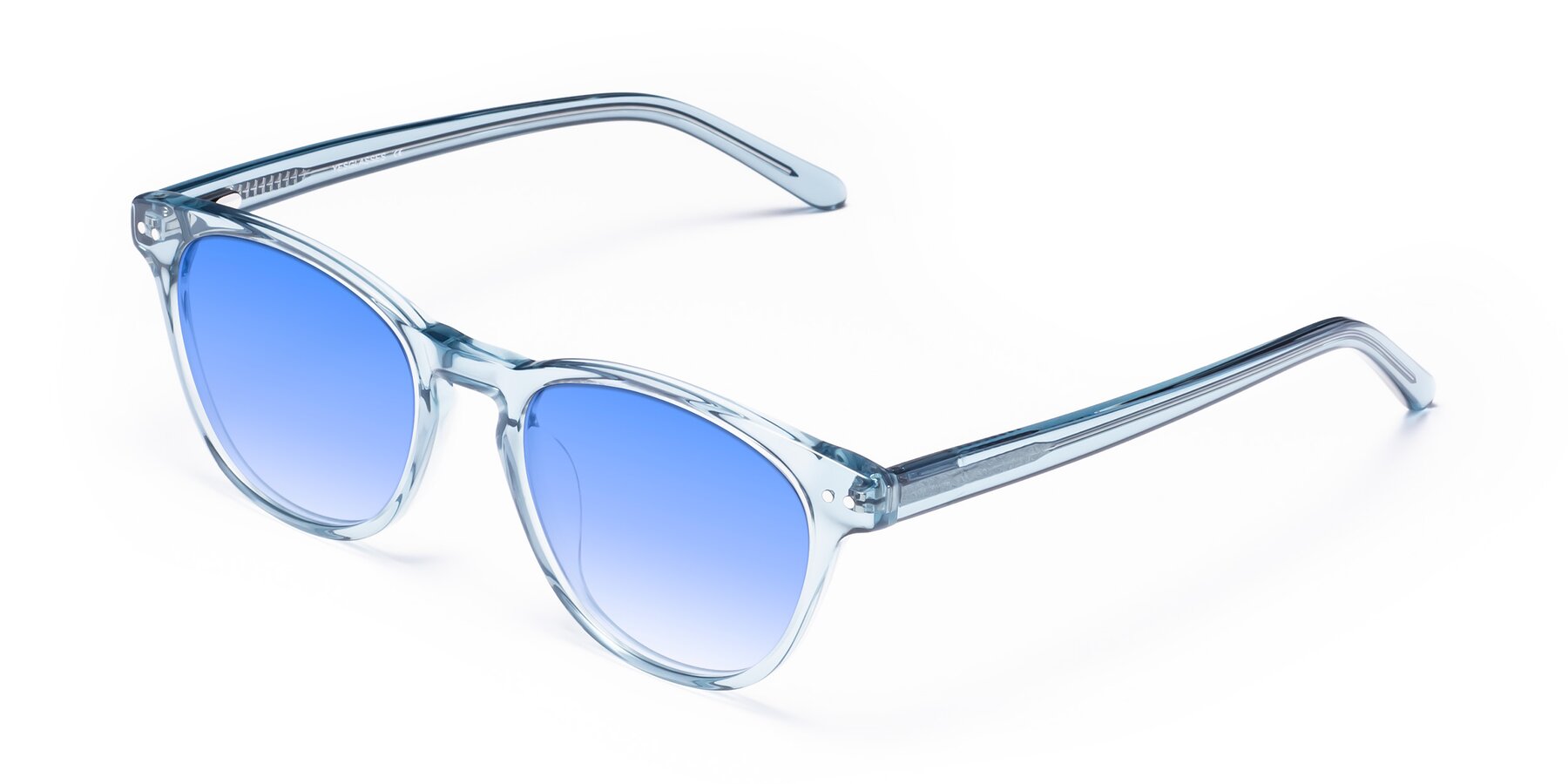Angle of Blaze in Light Blue with Blue Gradient Lenses
