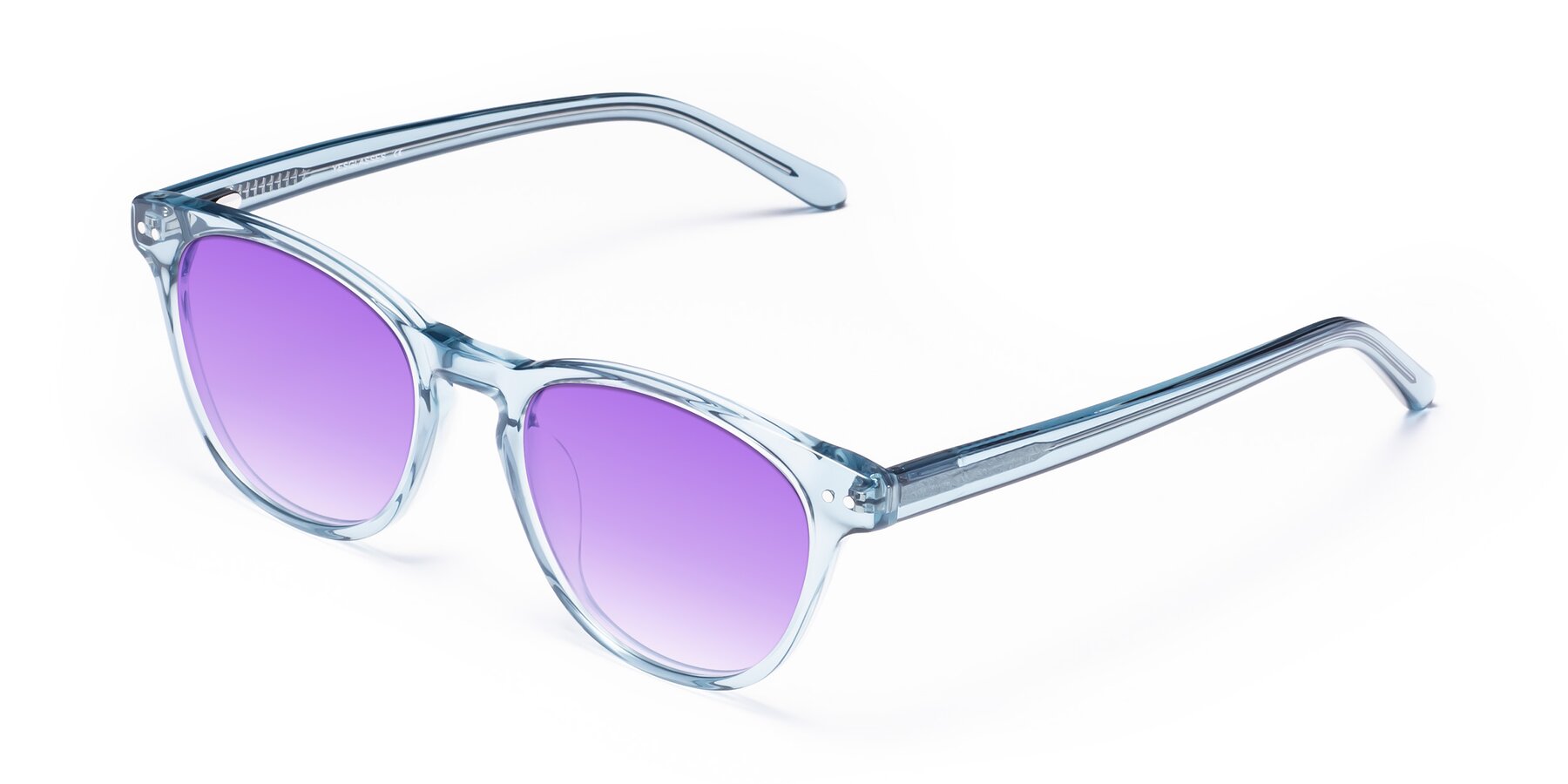 Angle of Blaze in Light Blue with Purple Gradient Lenses