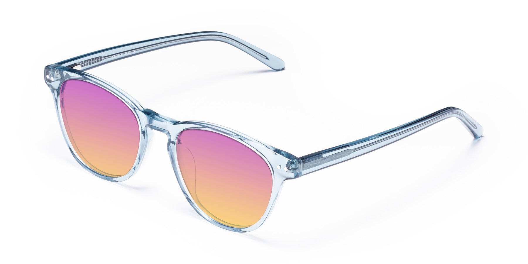 Angle of Blaze in Light Blue with Purple / Yellow Gradient Lenses