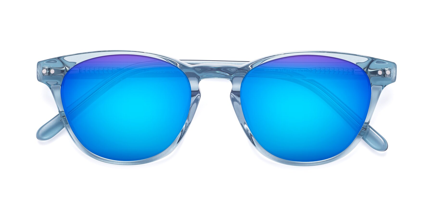 Folded Front of Blaze in Light Blue with Blue Mirrored Lenses