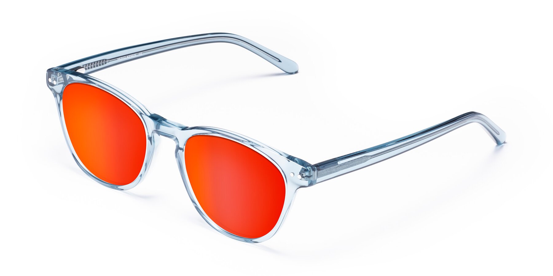 Angle of Blaze in Light Blue with Red Gold Mirrored Lenses