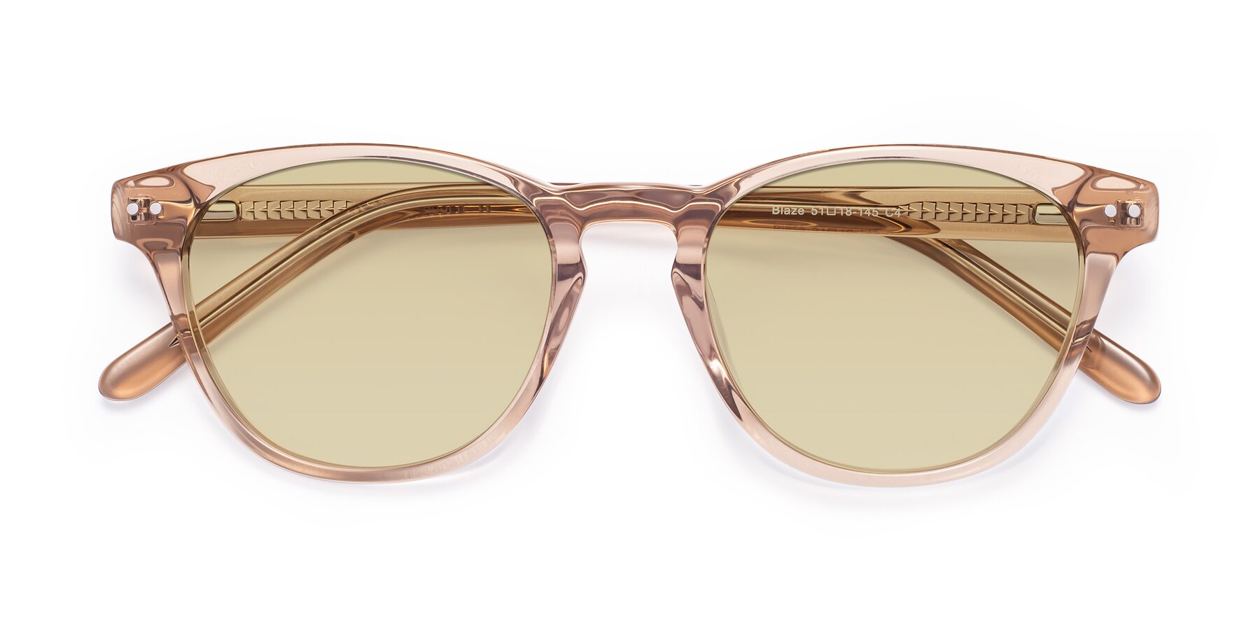 Folded Front of Blaze in light Brown with Light Champagne Tinted Lenses