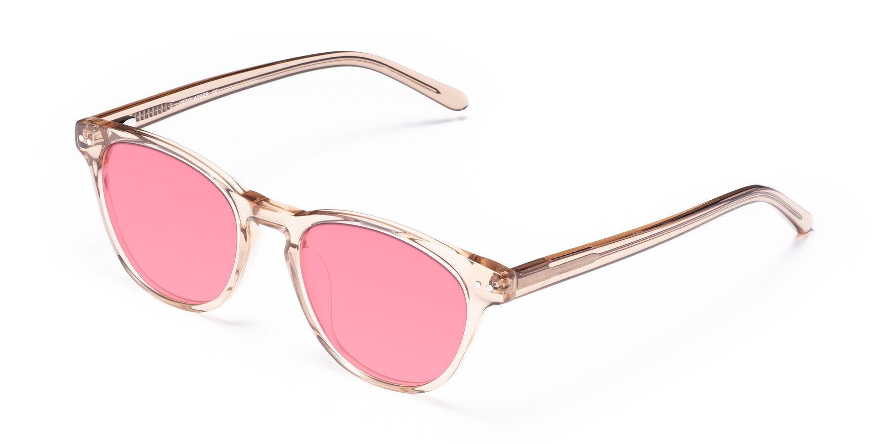 Angle of Blaze in light Brown with Pink Tinted Lenses