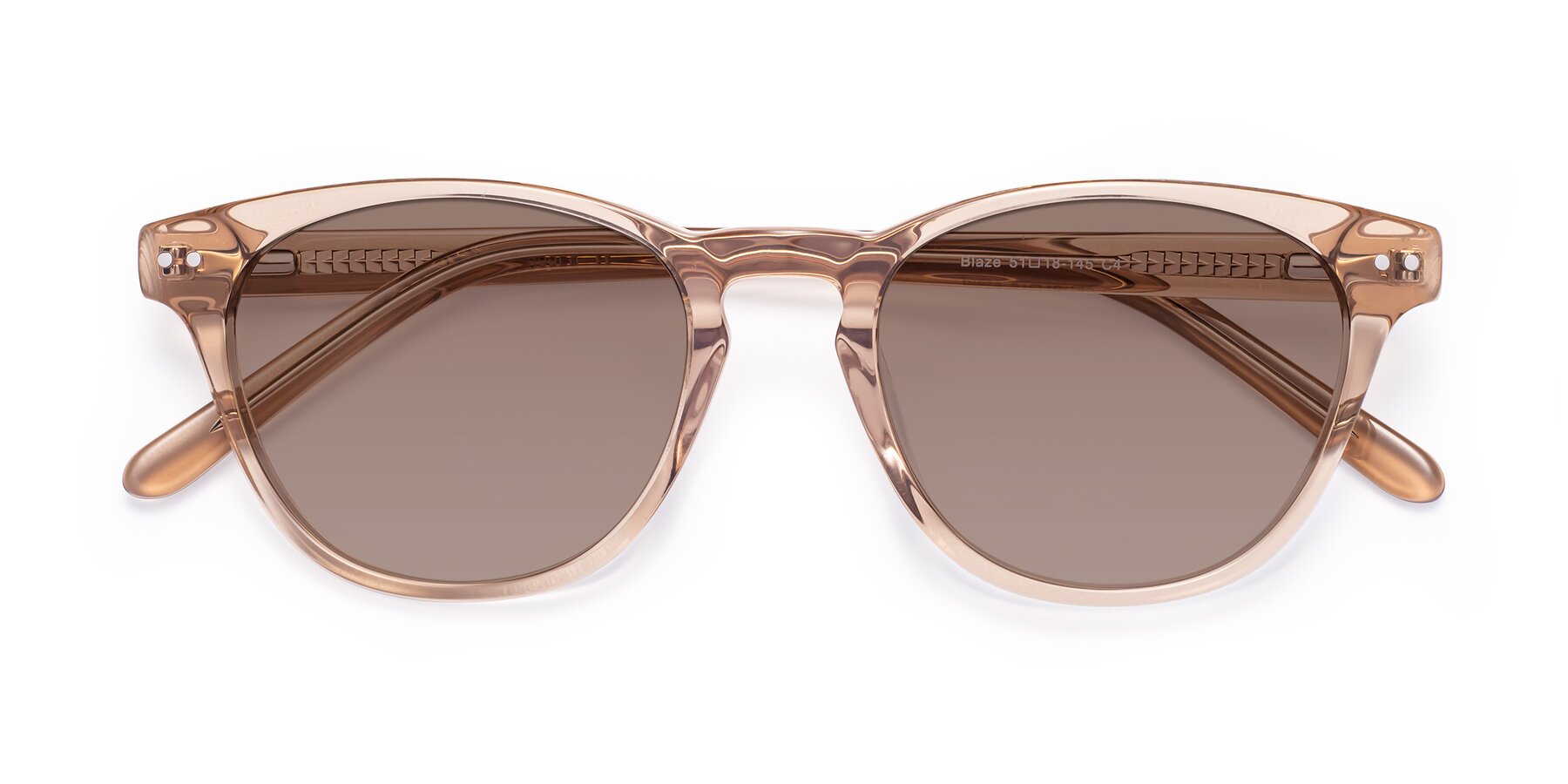Folded Front of Blaze in light Brown with Medium Brown Tinted Lenses