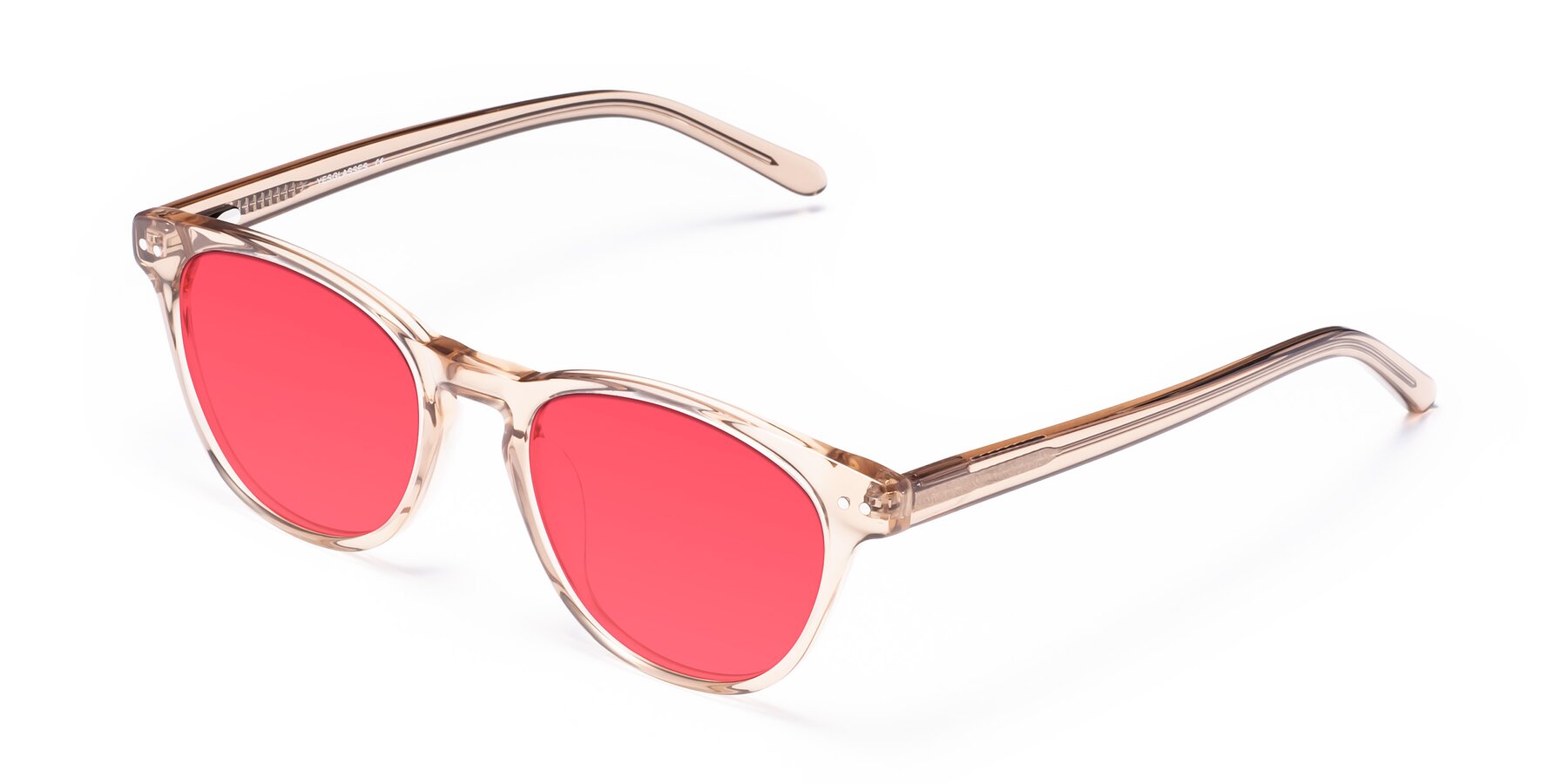 Angle of Blaze in light Brown with Pink Tinted Lenses
