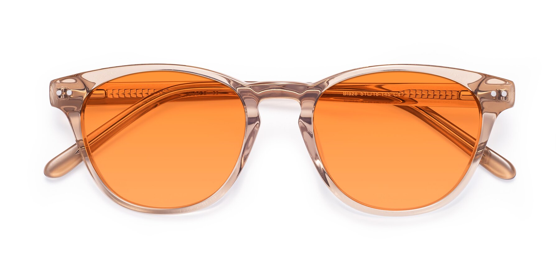 Folded Front of Blaze in light Brown with Orange Tinted Lenses
