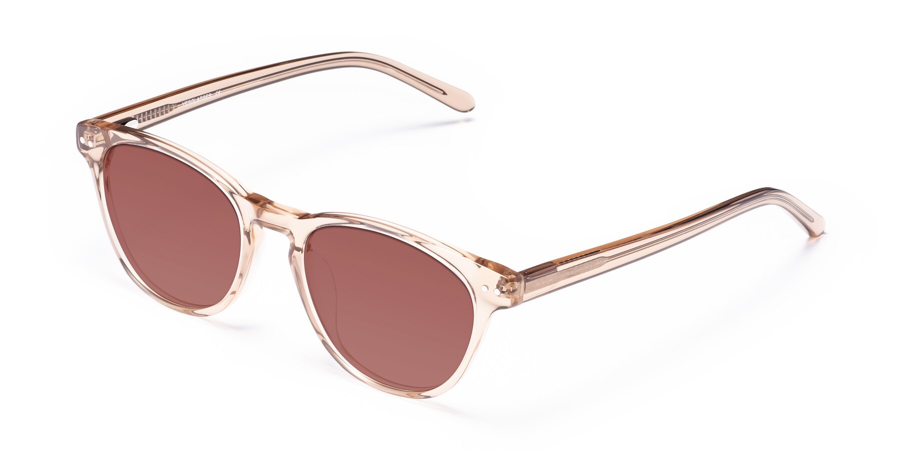 Angle of Blaze in light Brown with Garnet Tinted Lenses