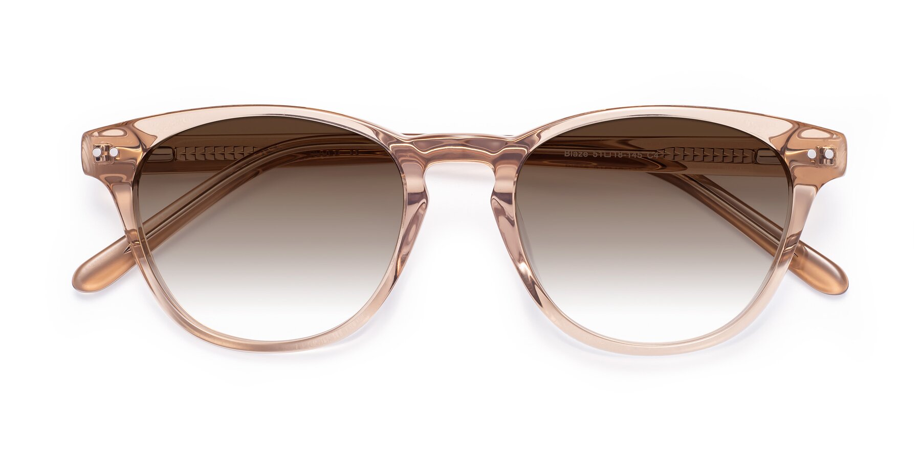 Folded Front of Blaze in light Brown with Brown Gradient Lenses