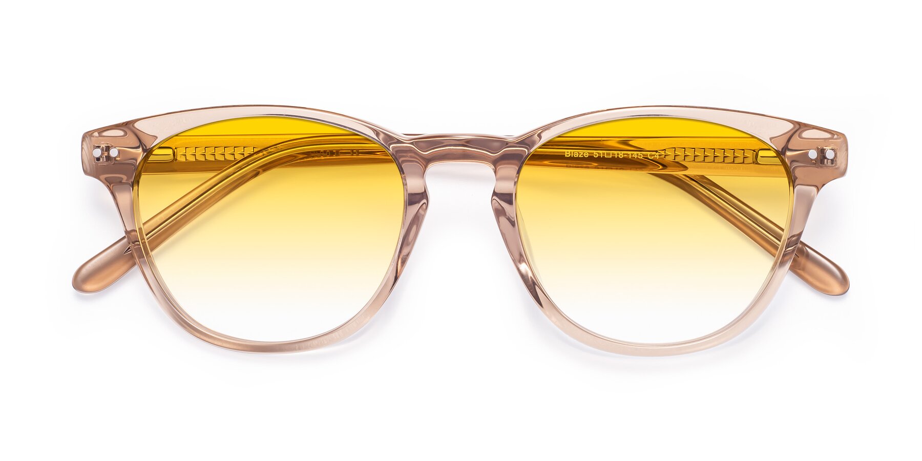 Folded Front of Blaze in light Brown with Yellow Gradient Lenses