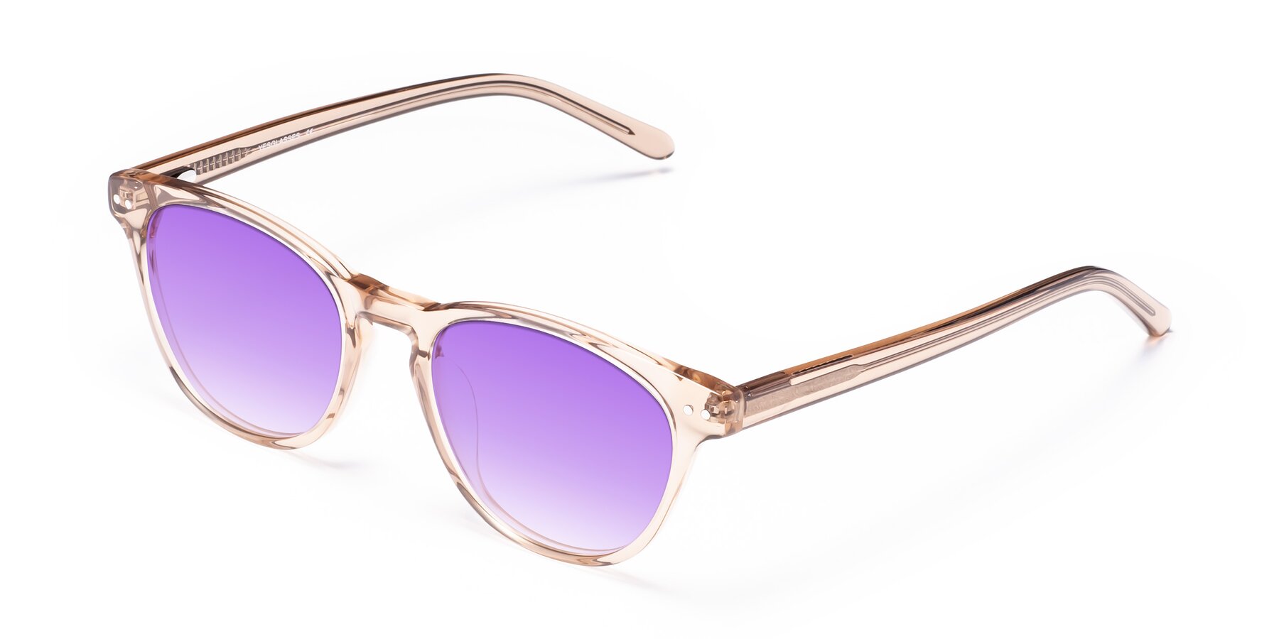 Angle of Blaze in light Brown with Purple Gradient Lenses