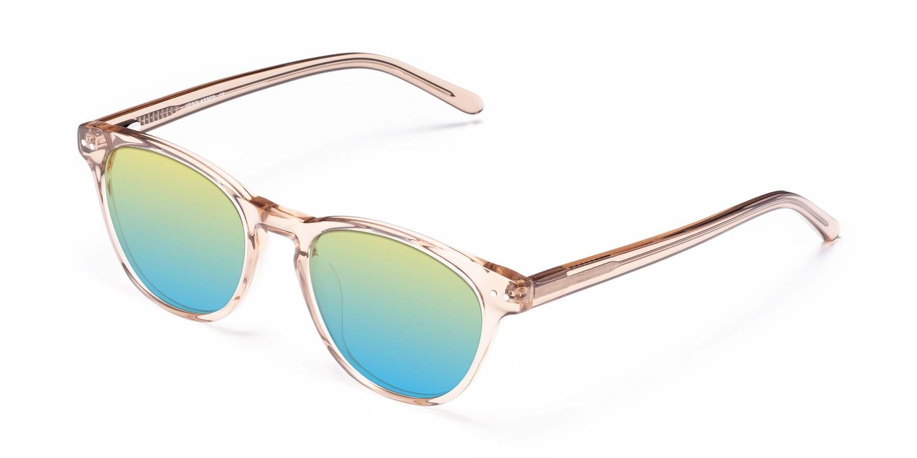 Angle of Blaze in light Brown with Yellow / Blue Gradient Lenses
