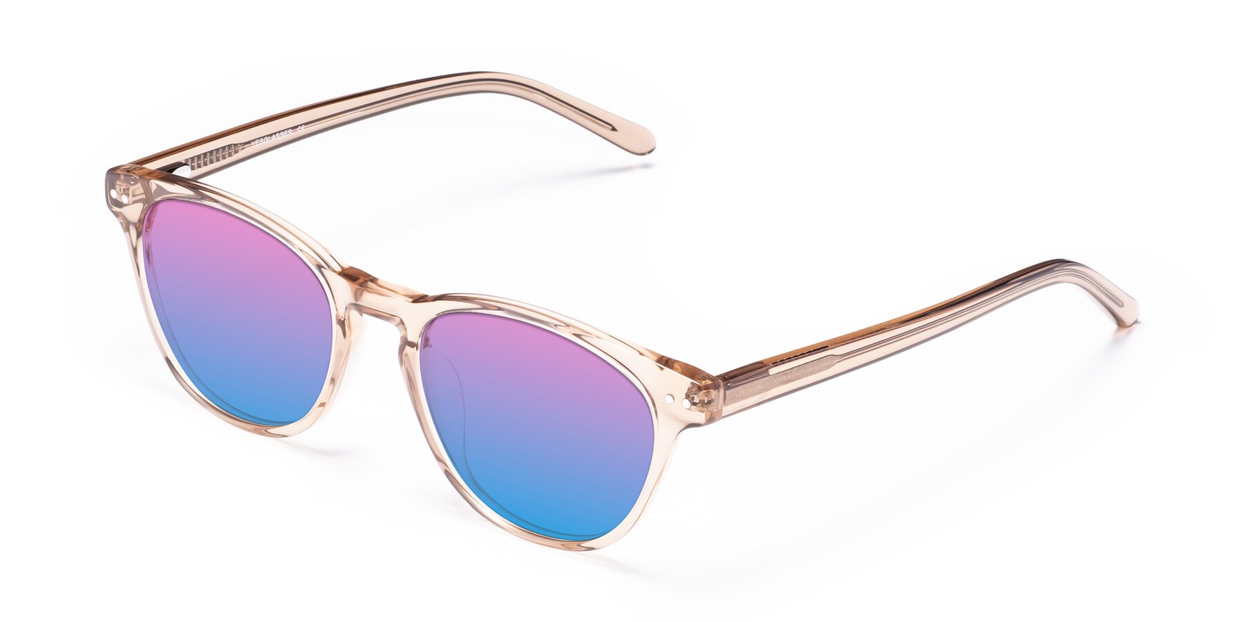 Angle of Blaze in light Brown with Pink / Blue Gradient Lenses