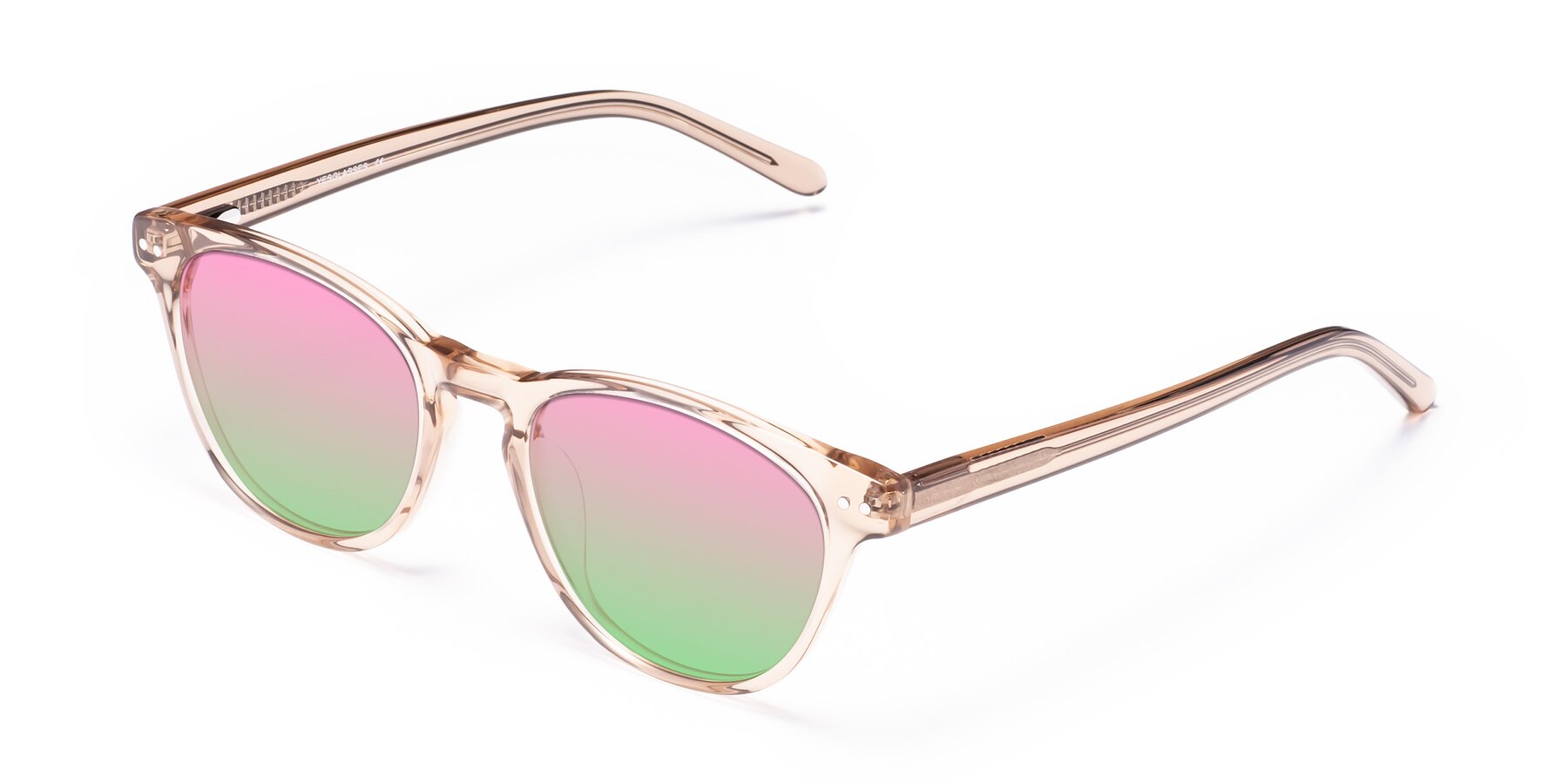 Angle of Blaze in light Brown with Pink / Green Gradient Lenses