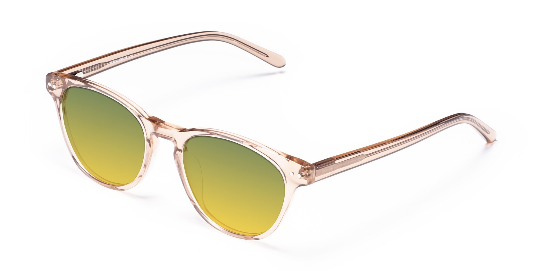 Angle of Blaze in light Brown with Green / Yellow Gradient Lenses