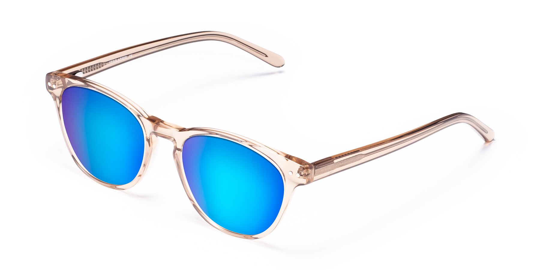 Angle of Blaze in light Brown with Blue Mirrored Lenses