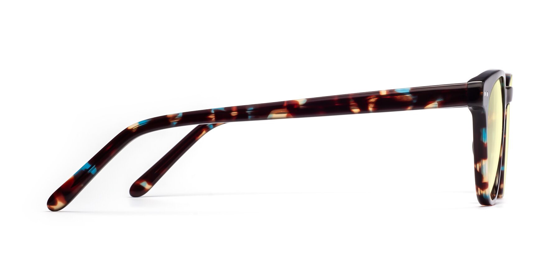 Side of Blaze in Floral Tortoise with Light Yellow Tinted Lenses