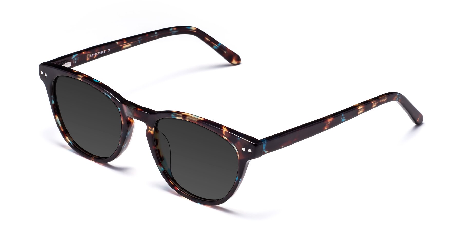 Angle of Blaze in Tortoise-Blue with Gray Tinted Lenses
