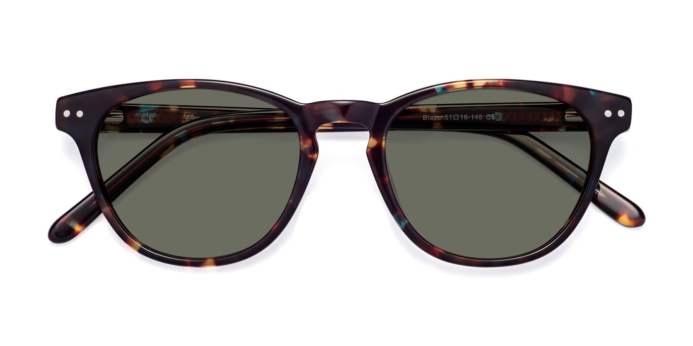 Blaze - Tortoise / Blue Polarized Sunglasses