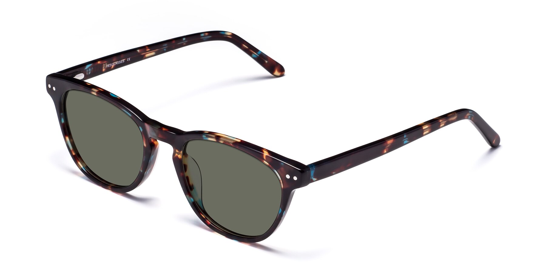 Angle of Blaze in Floral Tortoise with Gray Polarized Lenses
