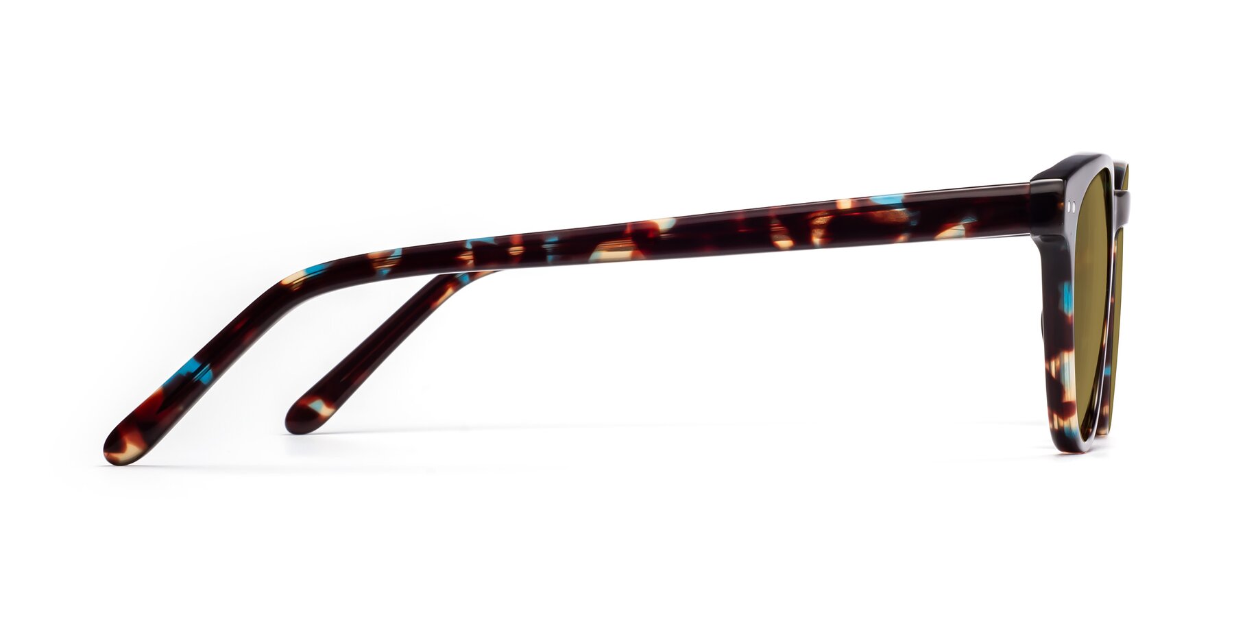 Side of Blaze in Tortoise-Blue with Brown Polarized Lenses