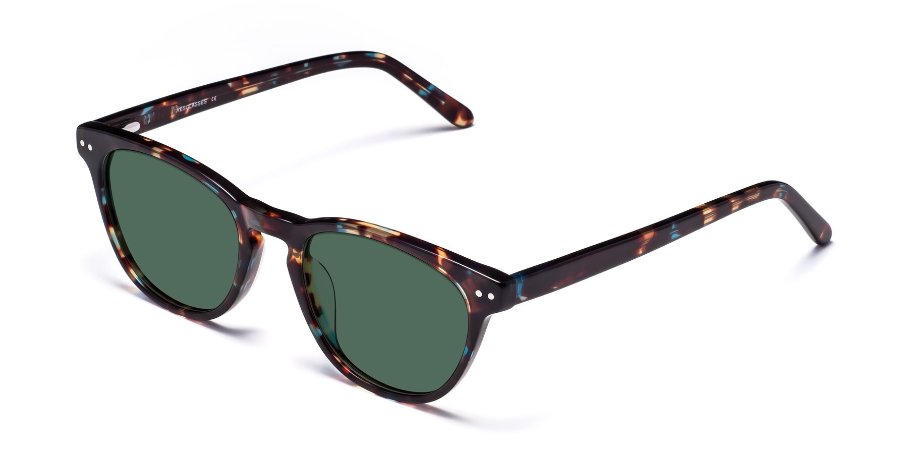 Angle of Blaze in Floral Tortoise with Green Polarized Lenses