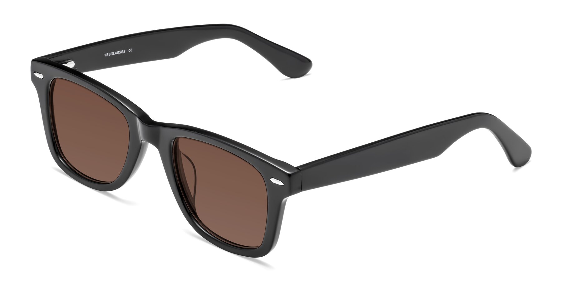 Angle of Rocky in Black with Brown Tinted Lenses