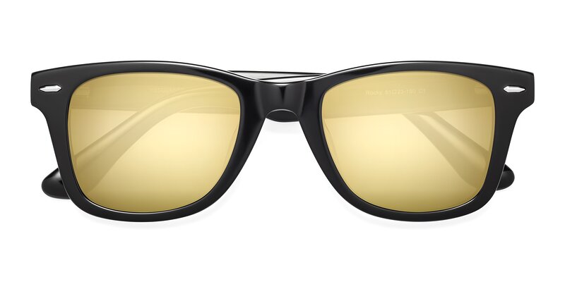Rocky - Black Flash Mirrored Sunglasses