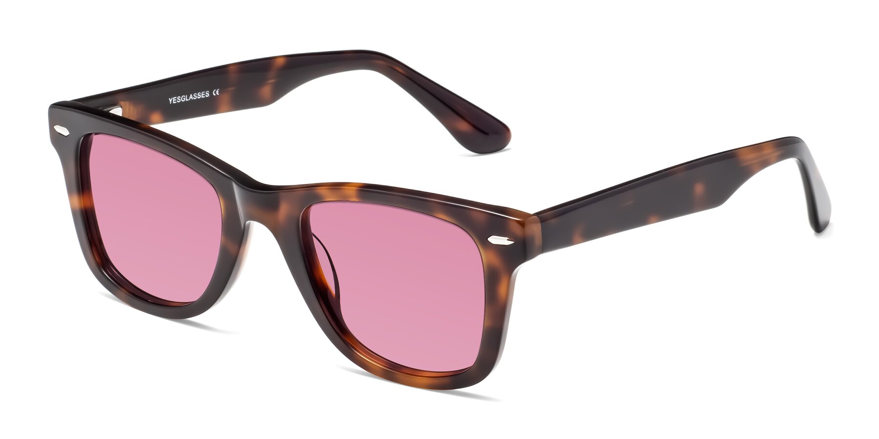 Angle of Rocky in Tortoise with Medium Wine Tinted Lenses