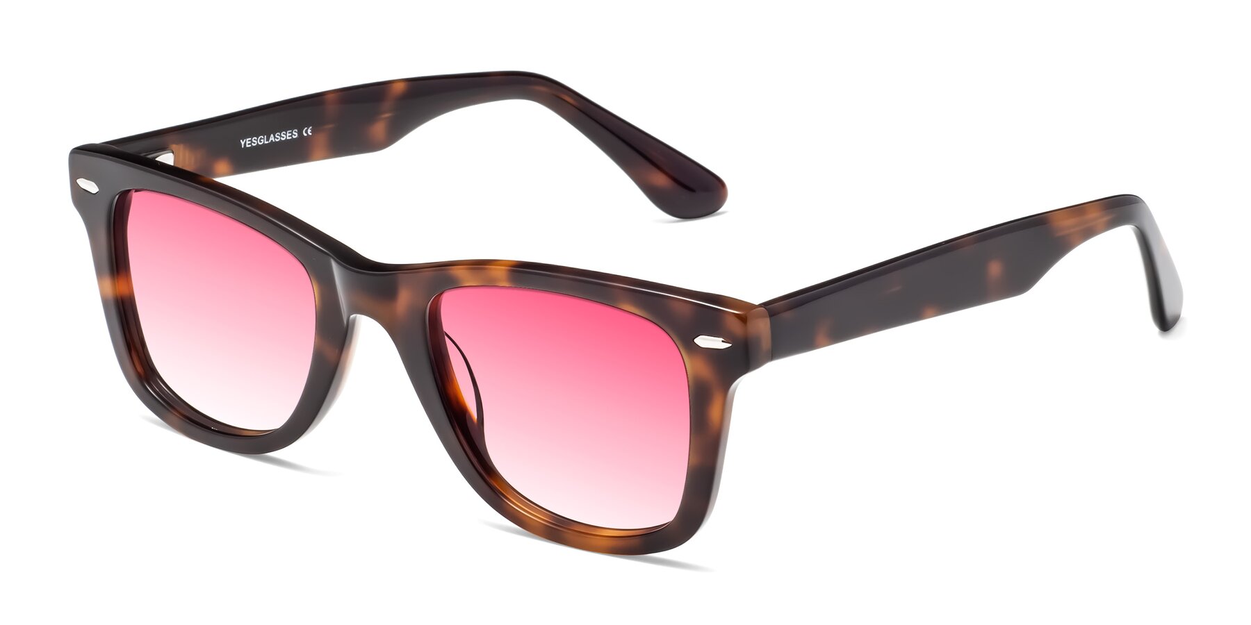 Angle of Rocky in Tortoise with Pink Gradient Lenses