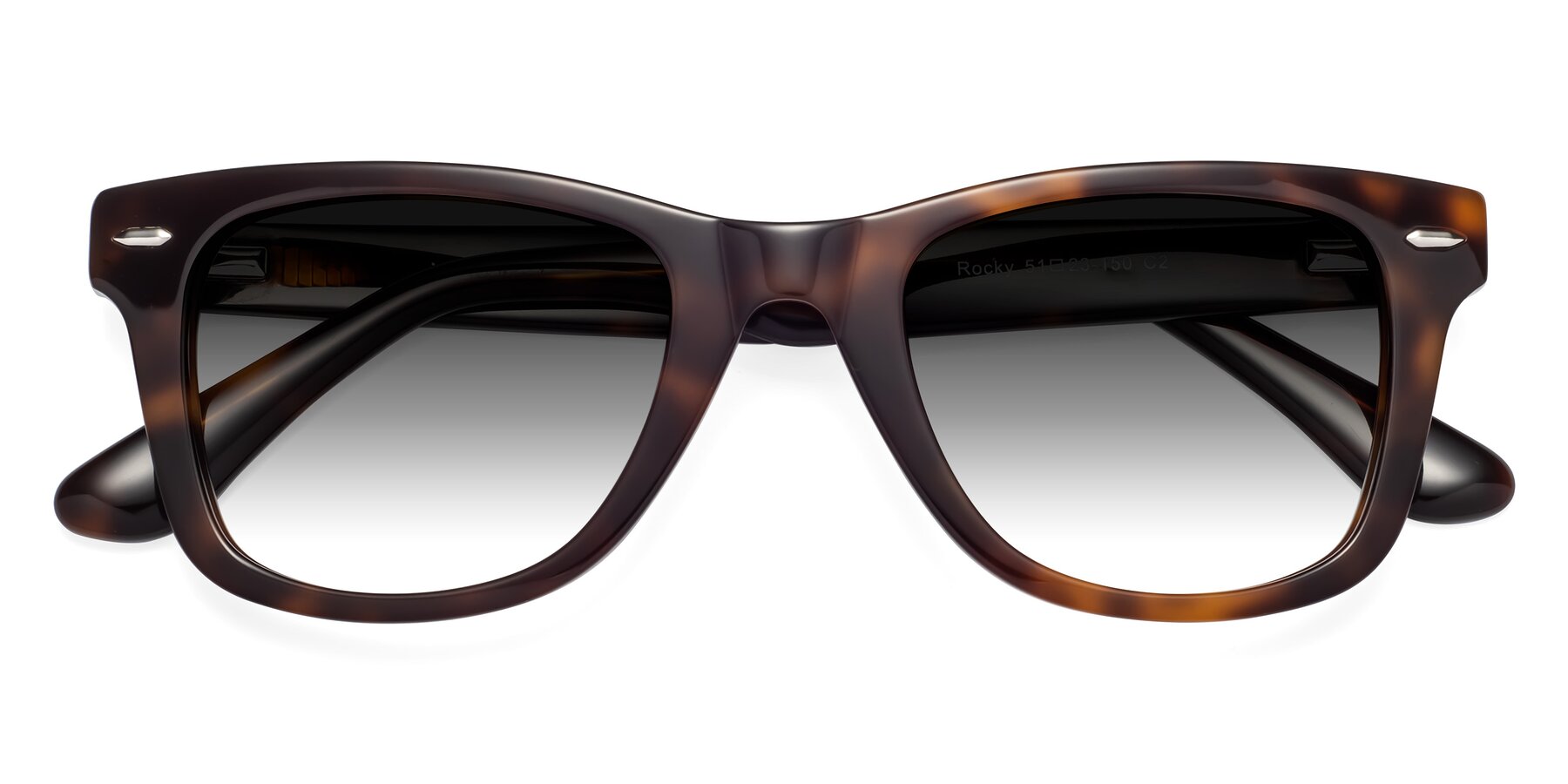 Folded Front of Rocky in Tortoise with Gray Gradient Lenses