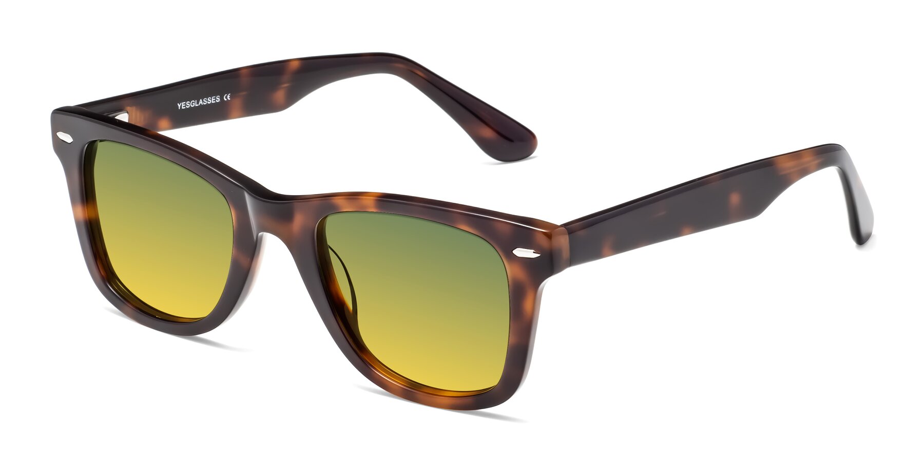 Angle of Rocky in Tortoise with Green / Yellow Gradient Lenses