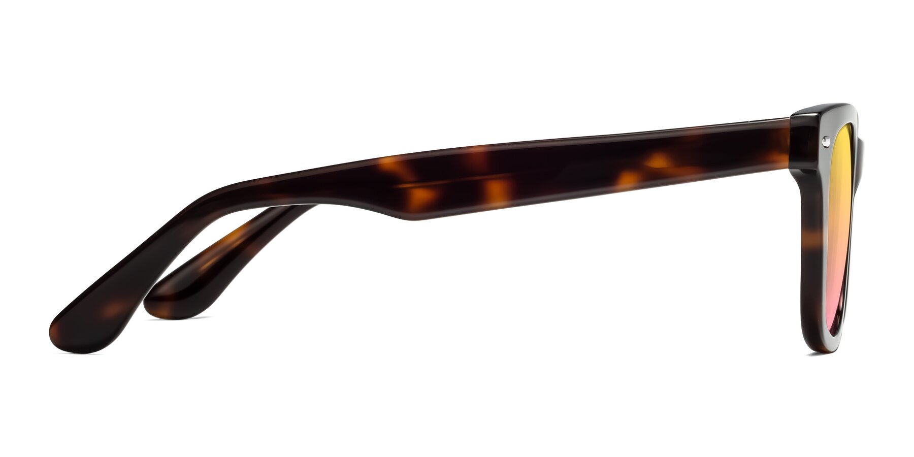 Side of Rocky in Tortoise with Yellow / Pink Gradient Lenses