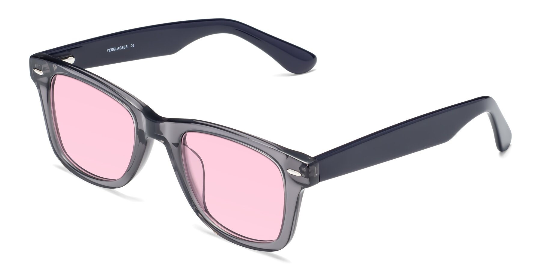 Angle of Rocky in Transprent Grey with Light Pink Tinted Lenses