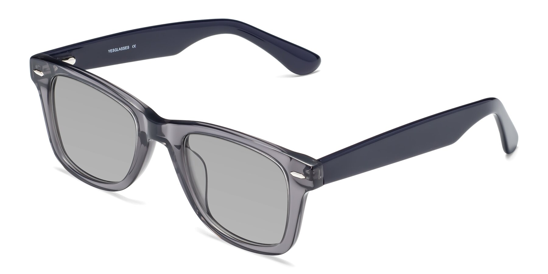 Angle of Rocky in Transprent Grey with Light Gray Tinted Lenses