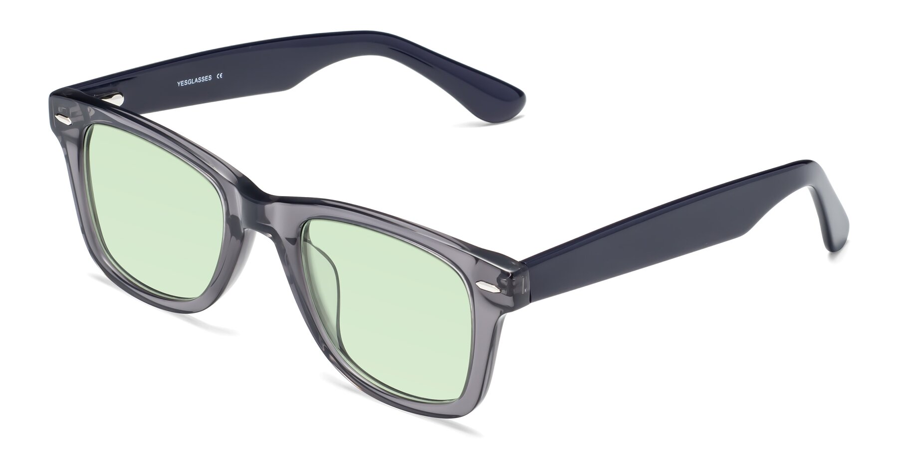 Angle of Rocky in Transprent Grey with Light Green Tinted Lenses