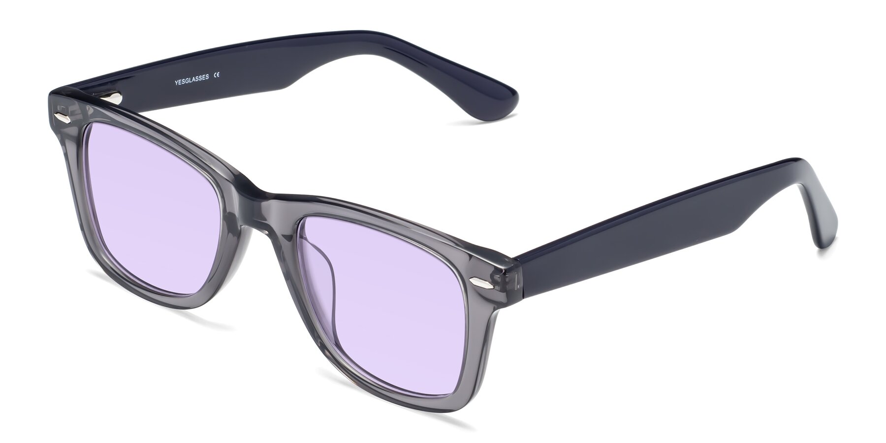 Angle of Rocky in Transprent Grey with Light Purple Tinted Lenses